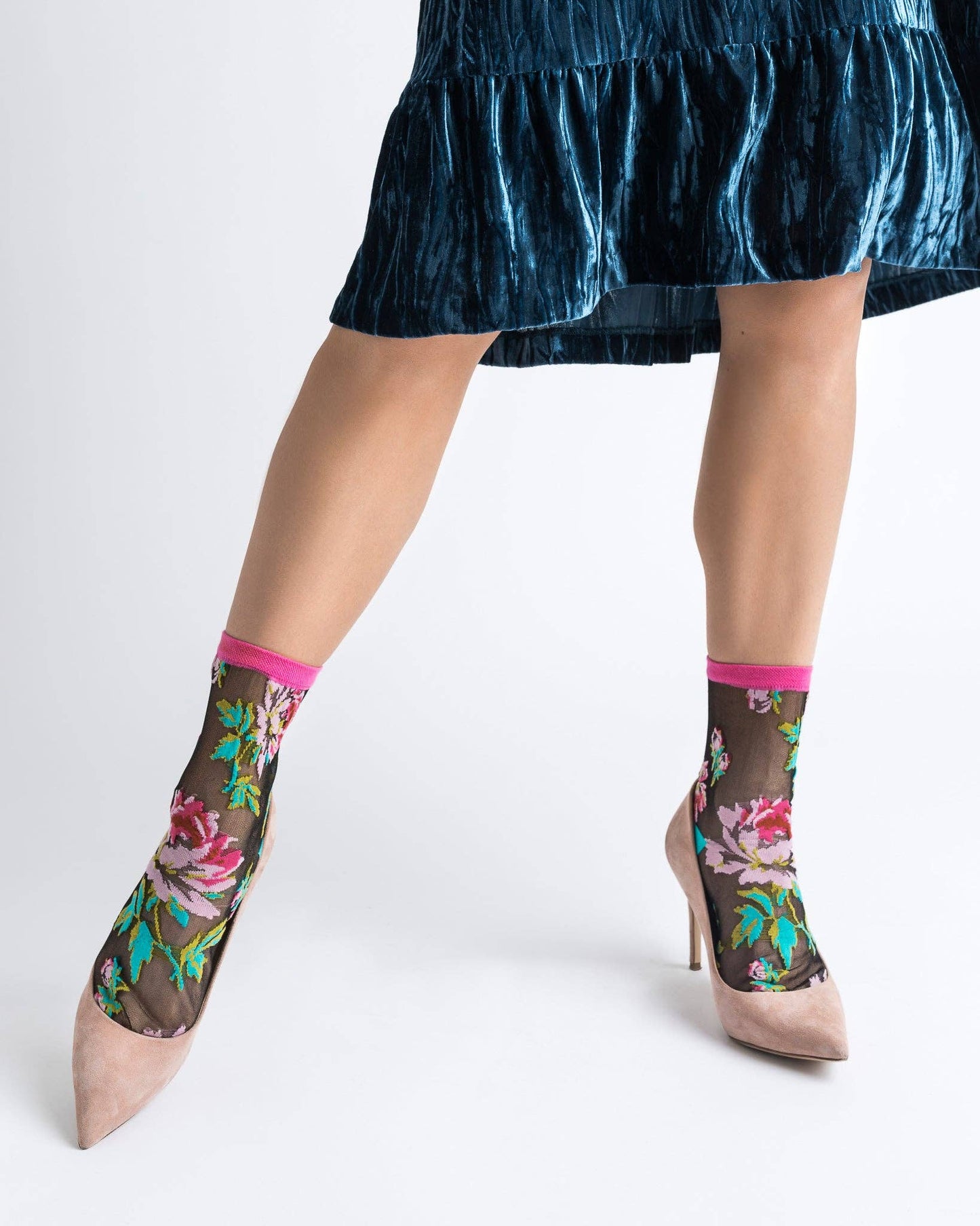 English Rose Sheer Socks