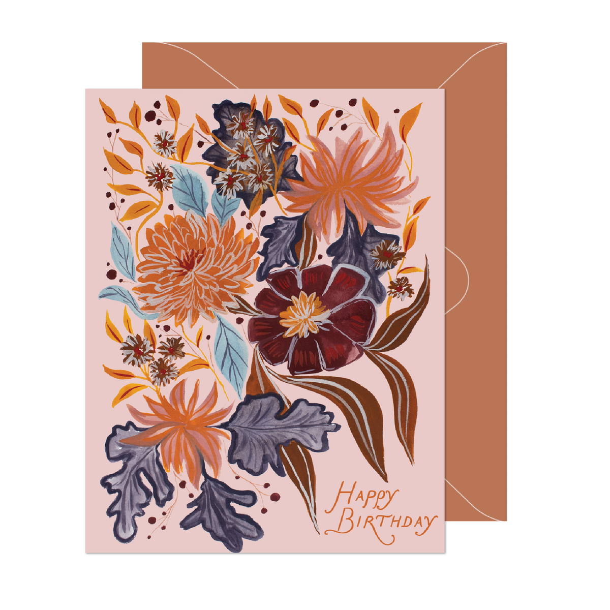 Fall Floral Birthday Card