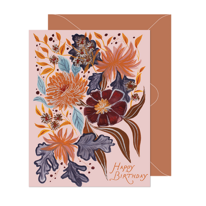 Fall Floral Birthday Card