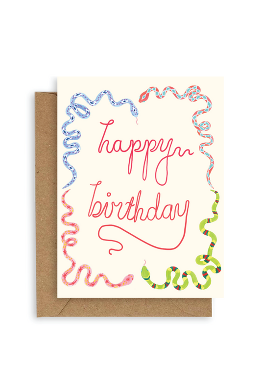 Snakes Birthday Card