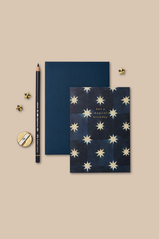 Navy Stars 'Magical Birthday' Card