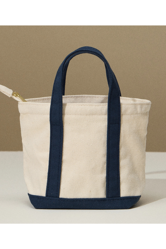 Small Zip Tote Bag | Navy