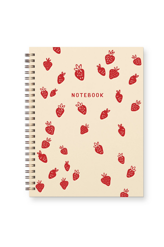 Lined Notebook | Strawberry Pattern