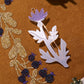Thistle Purple Flower Barrette Set