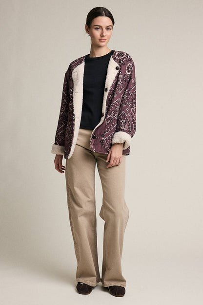 Reversible Sherpa + Paisley Jacket