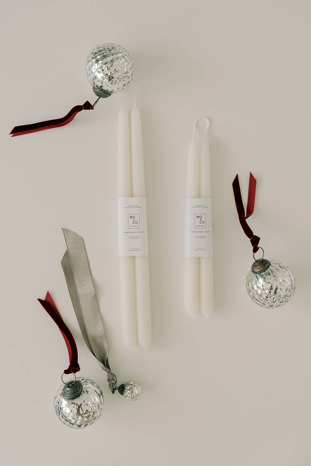 Beeswax Dipped Candles | Natural White