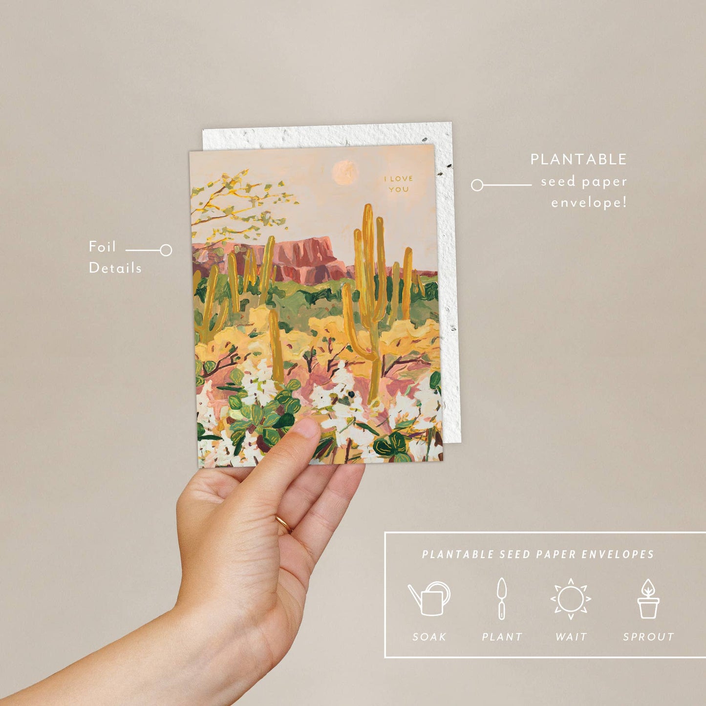 Desert Moonlight Love Card