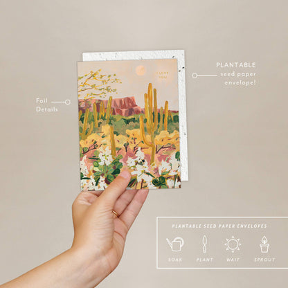 Desert Moonlight Love Card