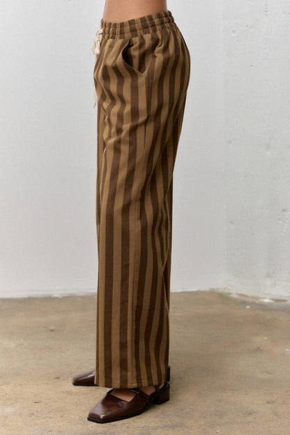 Brown + Mocha Stripe Pants