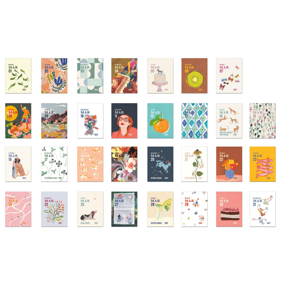 2027 Daily Post Calendar