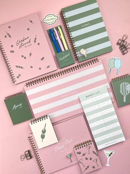 Mini Jotter Notebook | Martini Pattern