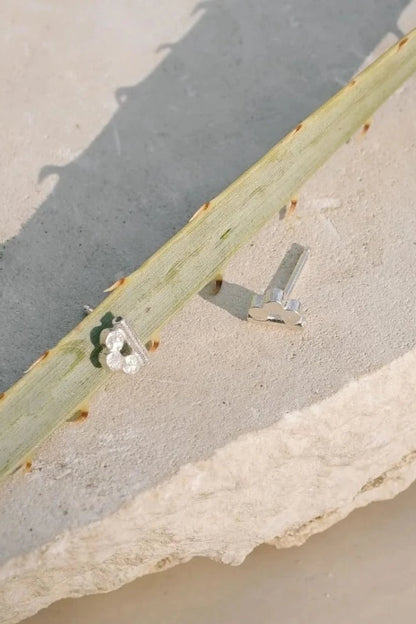 Three Dot Stud Earrings | Sterling Silver