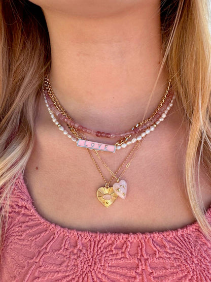 Lillian Natural Gemstone Necklace | Red Star Quartz