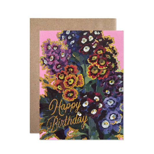 Birthday Auriculas Card