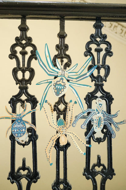 Paper Ornaments | Hanging Spiders