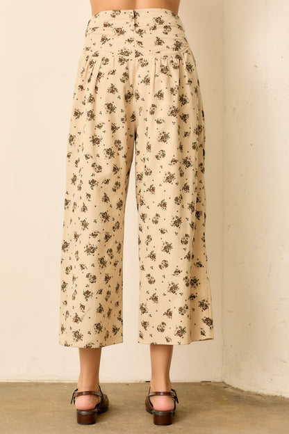 Floral Balloon Pants | Ivory