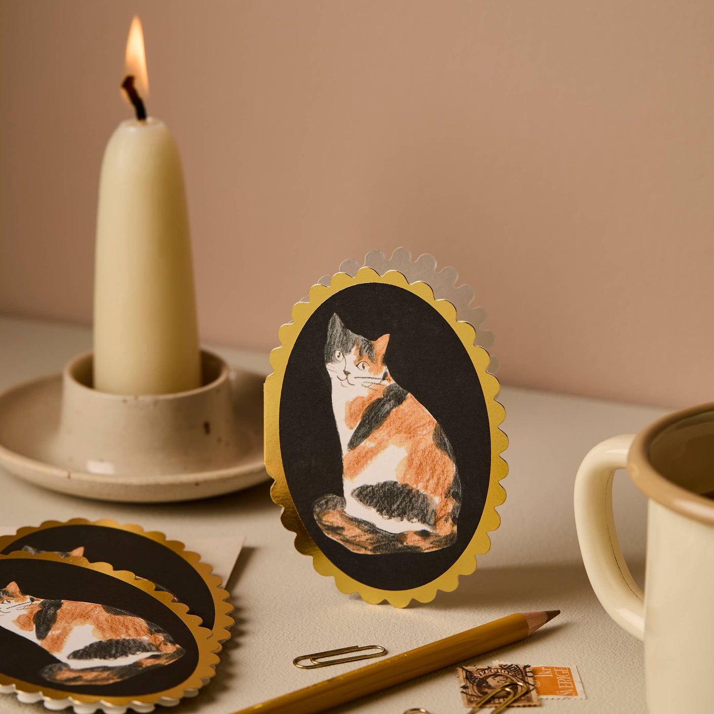 No. 27 Calico Cat Mini Card