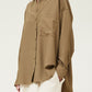 Oversized Button Up | Tapenade