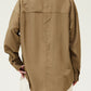Oversized Button Up | Tapenade