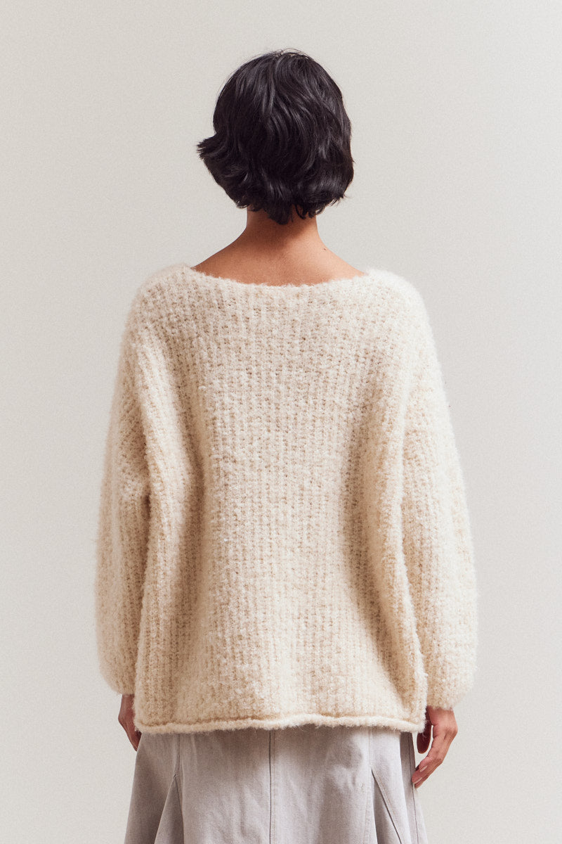 Bubble Sleeve Sweater | Cloud