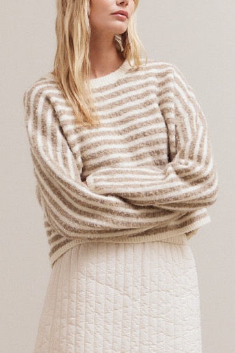 Crêpe Cake Cropped Sweater