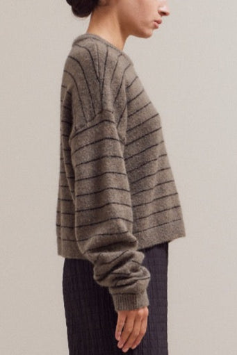 Boxy Stripe Sweater | Tapenade