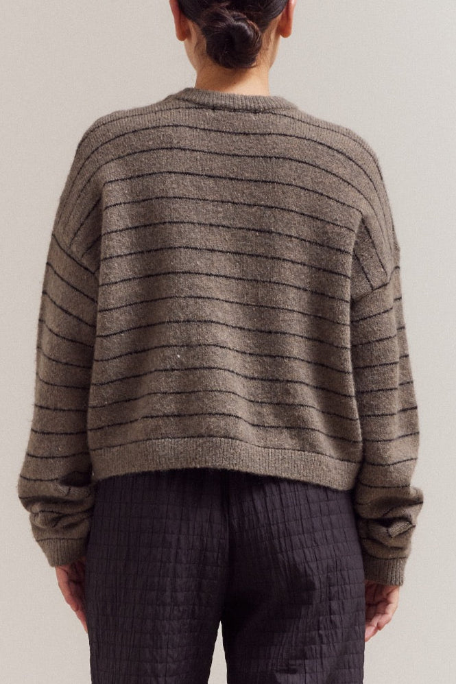Boxy Stripe Sweater | Tapenade