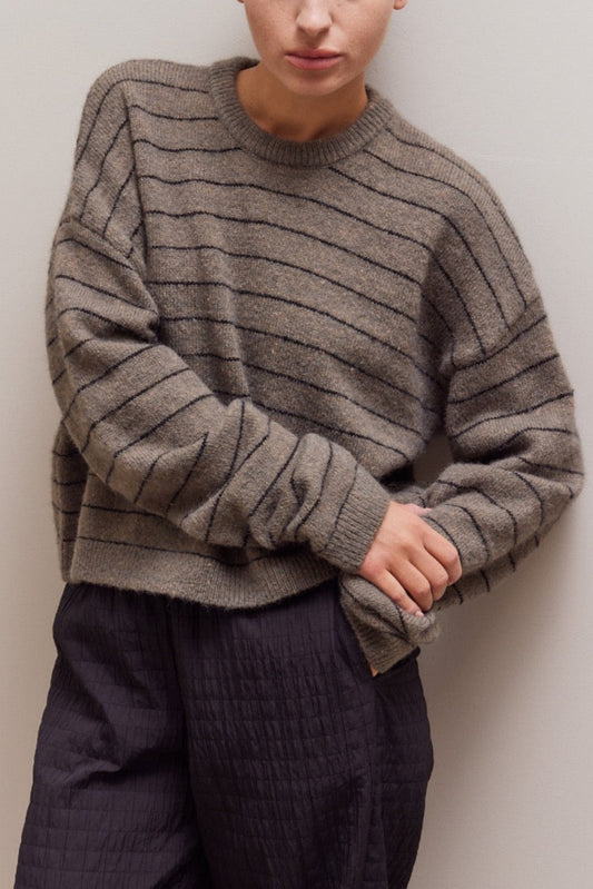 Boxy Stripe Sweater | Tapenade