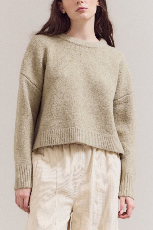 Cropped Boxy Sweater | Artichoke