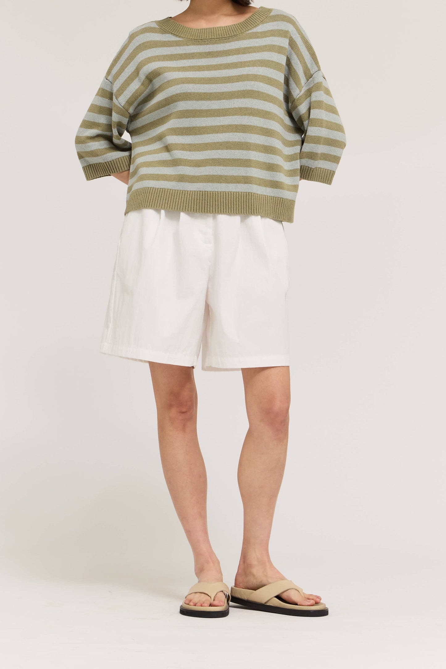 Dry Sage Striped Sweater