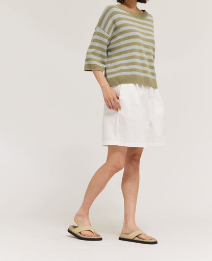 Dry Sage Striped Sweater