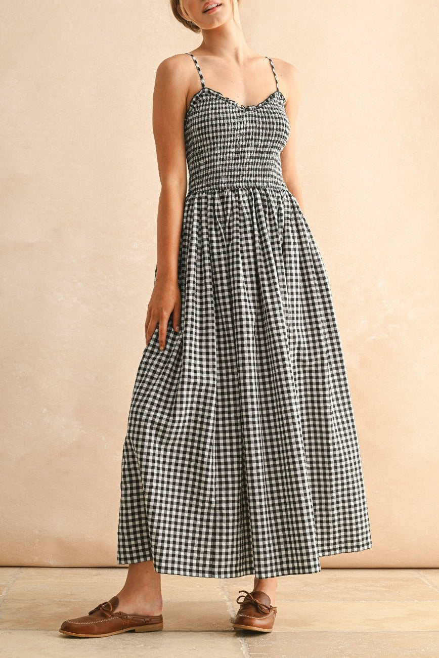 Onyx Crush Midi Dress