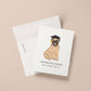 Pug Graduation Card