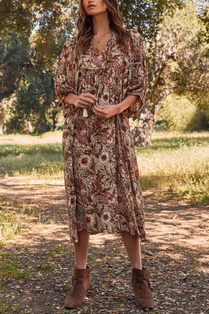 Madison Floral Midi Dress