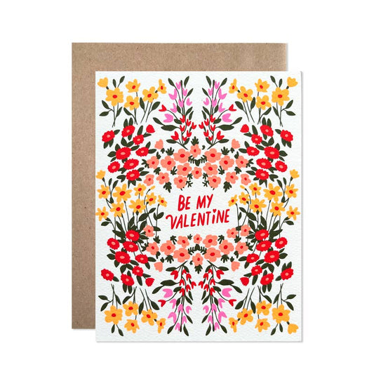 Be My Valentine Scarlet Garden Card