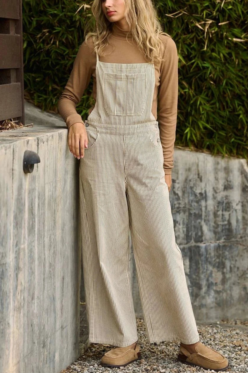 Aster Striped Overalls