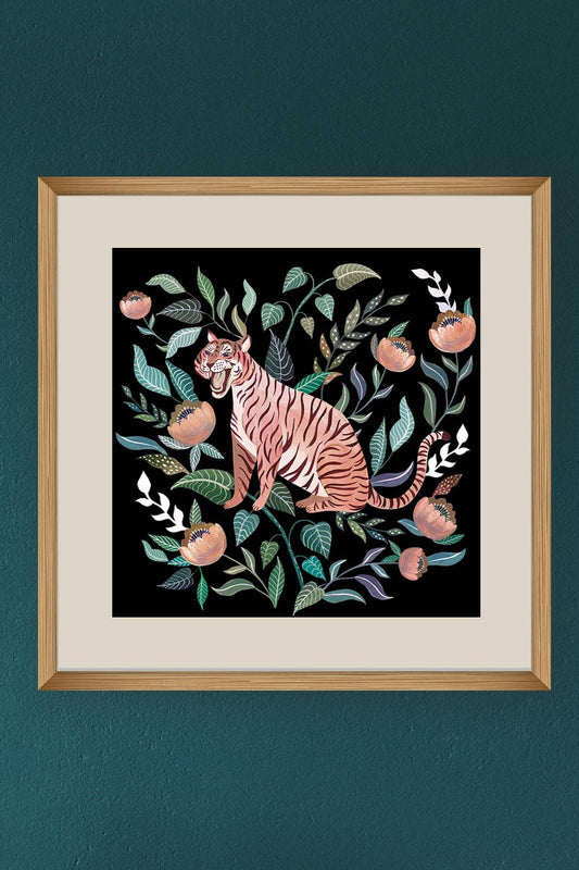 Fierce Tiger Art Print | 12x12