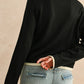Faux Layers Sweater | Black