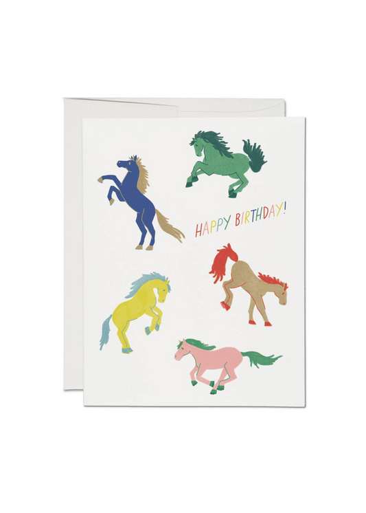 Wild Horses Birthday Card