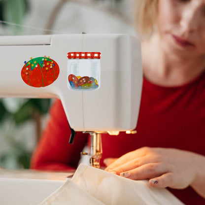 Red Pin Cushion Sticker