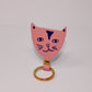 Cat Key Fob: Cream