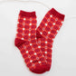 Plaid Heart Socks | Beige