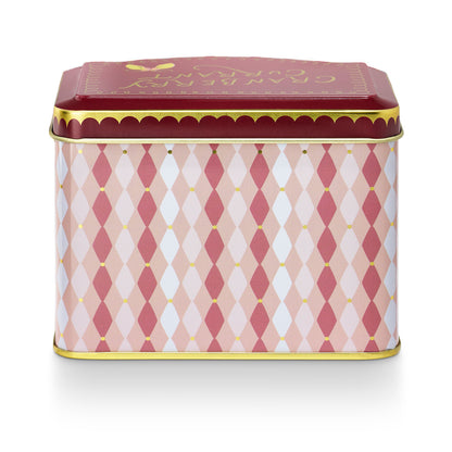 Cranberry Currant Printed Tin Candle