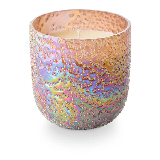 Woodfire Beaded Glass Candle