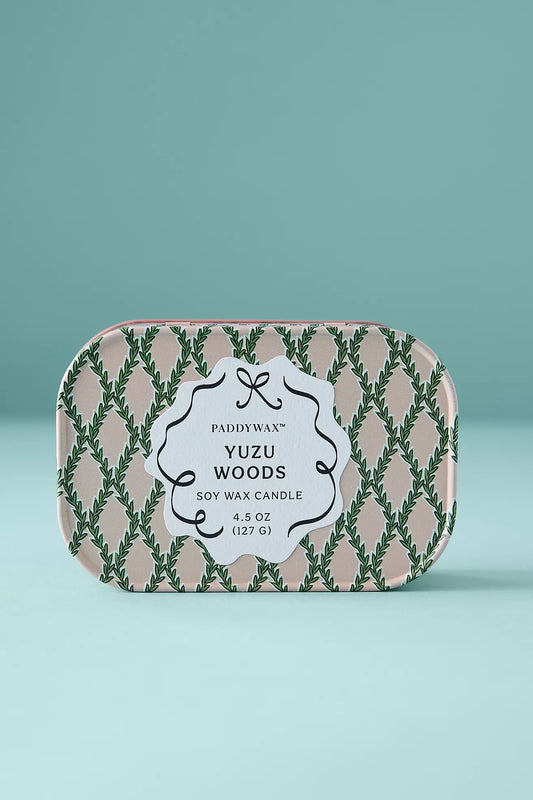 Cherie Tin Candle | Yuzu Woods