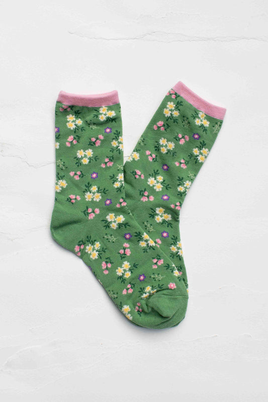 Wildflower Socks | Sage