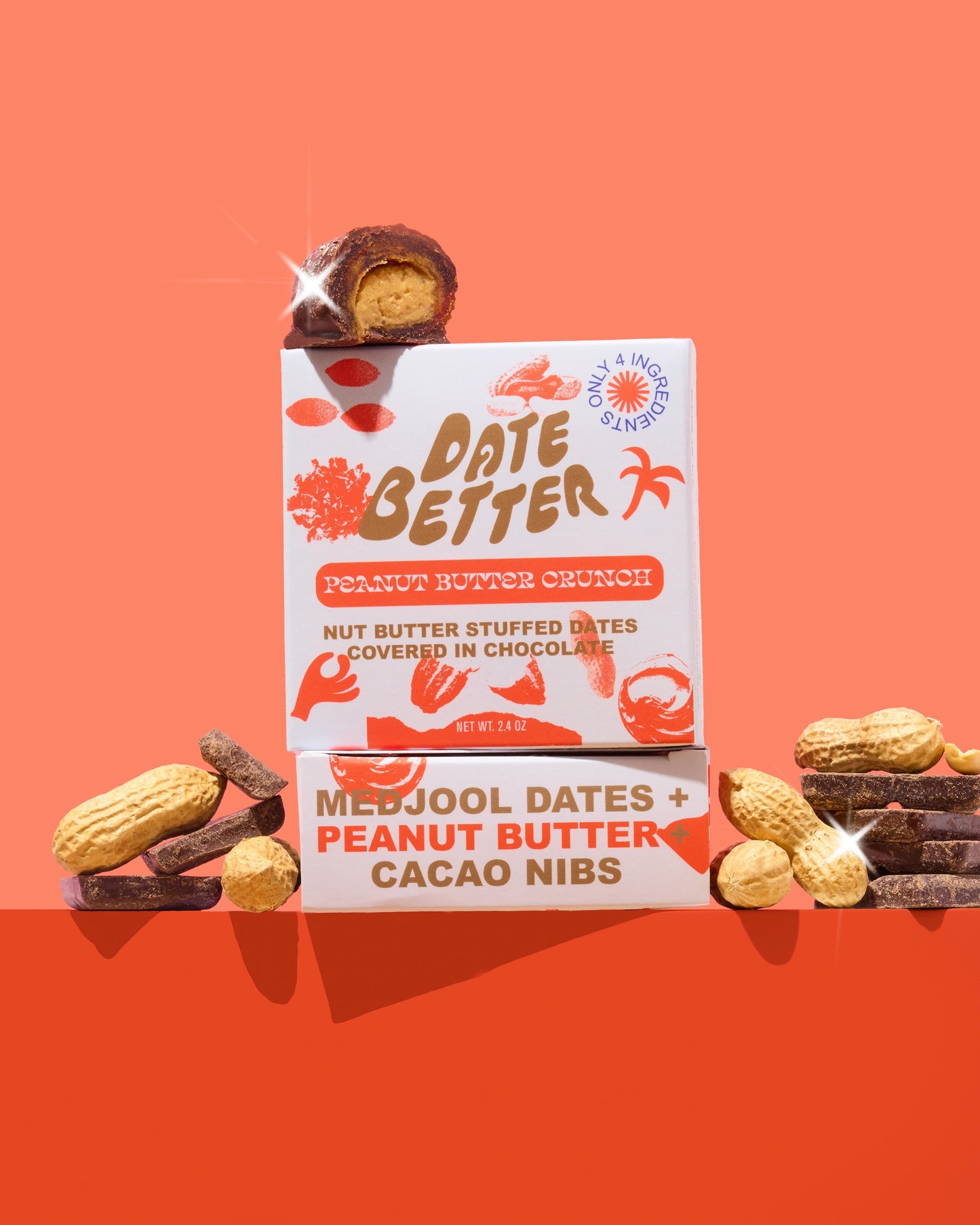 Chocolate Covered Dates | Peanut Butter Crunch
