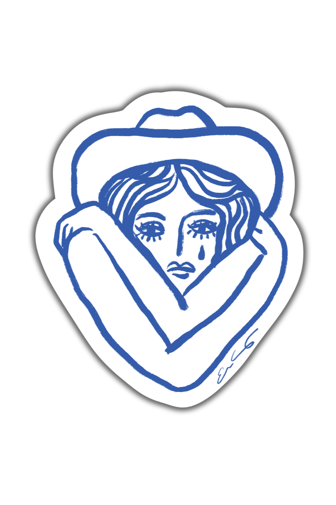 Even Cowgirls Cry Die-Cut Sticker