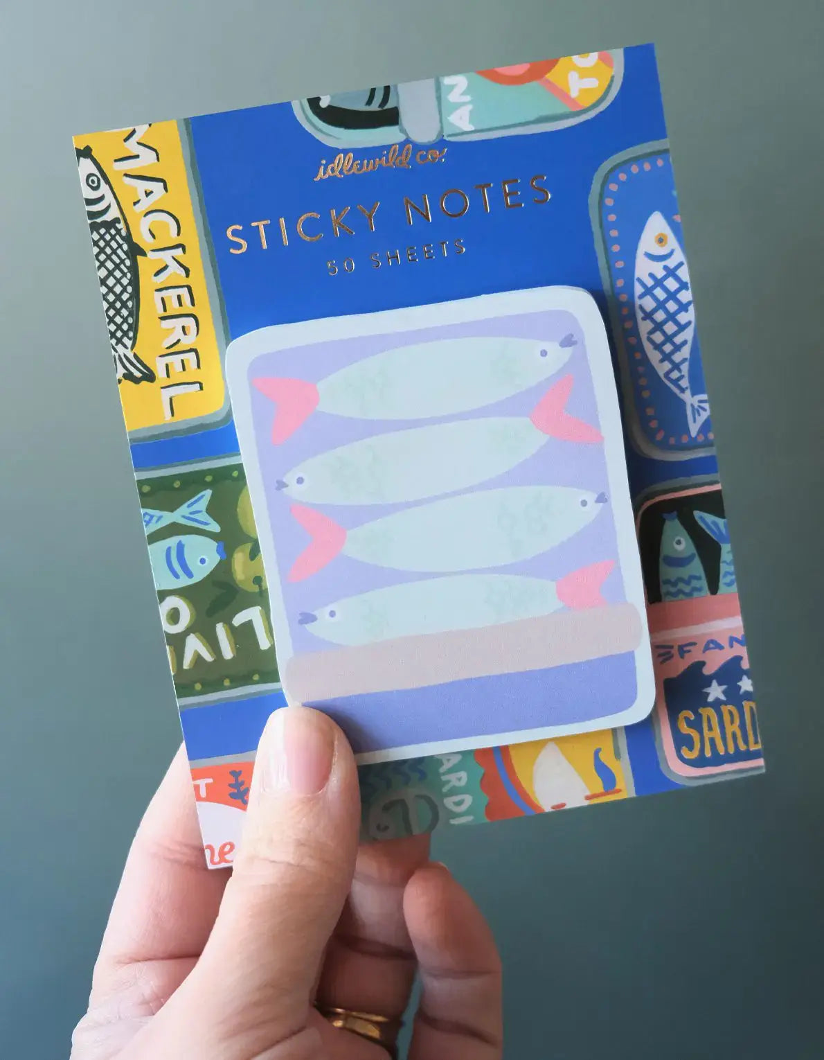 Tinned Fish Die-Cut Sticky Note Pad