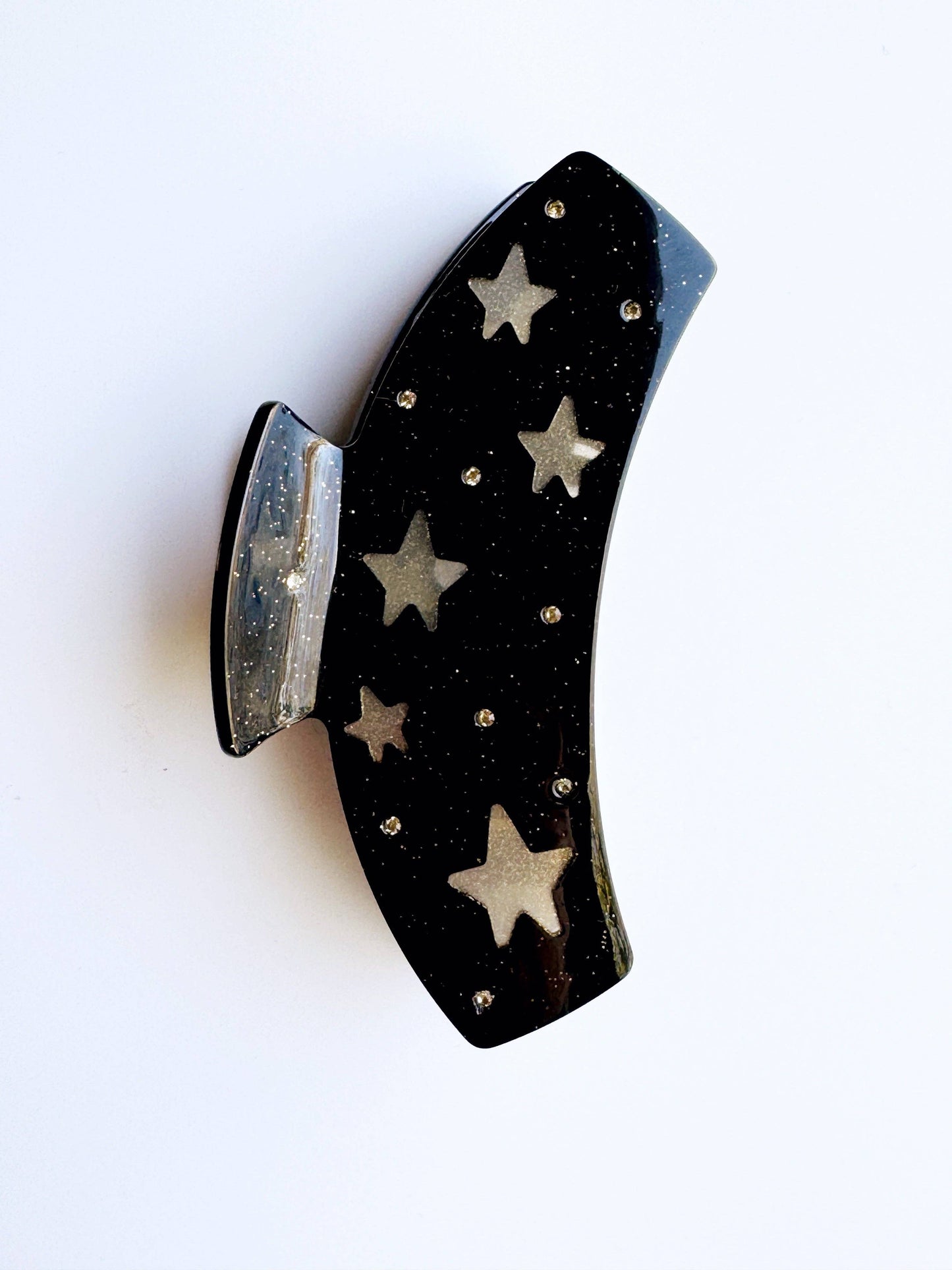 Shimmer Claw | Cream + Silver